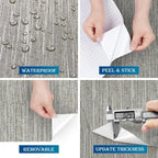 FunStick Taupe Grasscloth Peel and Stick Wallpaper Textured Grass Cloth - Image 5