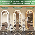 FENNIO Full Length Mirror with Lights, Wall Mounted Hanging Mirror with Lights - Image 4