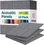 Acoustic Panels 12-Pack Soundproof Wall Panels 12"x12"x0.4" Decorative Sound by EkkogoAcousticPanels
