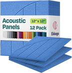Acoustic Panels 12-Pack Soundproof Wall Panels 12"x12"x0.4" Decorative Sound by EkkogoAcousticPanels