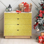 CHIHUT Gold Sparkle Contact Paper 15.7''x100'' Gold Glitter Wallpaper Peel and - Image 5