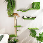 FUKUMARU Cat Wall Shelves, Stable & Safe 5 in 1 Cat Walls Furniture Set - Image 3
