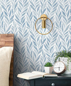 Safiyya 393"x17.3" Blue Peel and Stick Wallpaper Boho Contact Paper Modern - Image 2