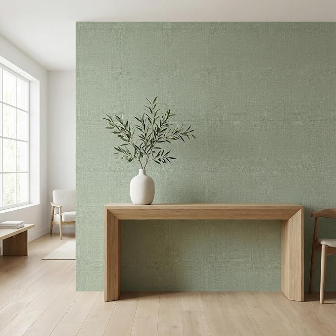 WADILE Grasscloth Peel and Stick Wallpaper 15.7in x 196.8in, Textured Contact - Image 3