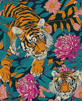BOKEBEVE Orange Tiger Wallpapers Tiger Print Peel and Stick Wallpaper Jungle by BOKEBEVE