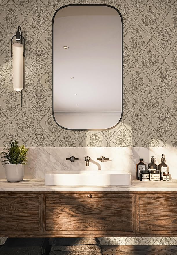 Toduso Peel and Stick Wallpaper Vintage Wall Paper Boho Contact Paper Neutral - Image 4