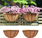 LaLaGreen Wall Hanging Planters, 2 Pack, 12 Inch Wall Mounted Flower Baskets by L%C3%A1L%C3%A1Green