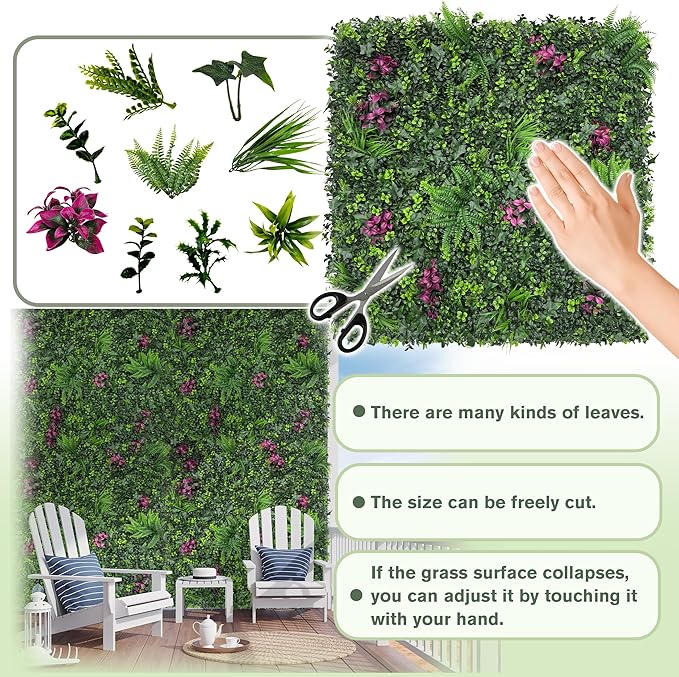 Greenery Grass Wall Boxwood Plant Roll: 72"x128"(64 SQFT - Image 3