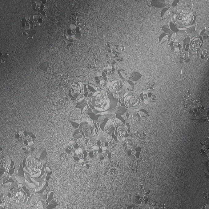 Erfoni 394"x17.7" Grey Floral Embossed Wallpaper by Erfoni