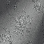 Erfoni 197"x17.7" Gray Peel and Stick Wallpaper Thicken Flower Embossed by Erfoni