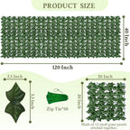 ODTORY Artificial Ivy Privacy Fence Wall Screen, 40X120 in UV-Anti Faux - Image 2