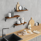 Forbena Walnut Brown Wall Bookshelf - Image 6
