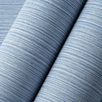 Grasscloth Textured Wallpaper Blue Peel and Stick 24inX393in Fabric Wall Paper - Image 5
