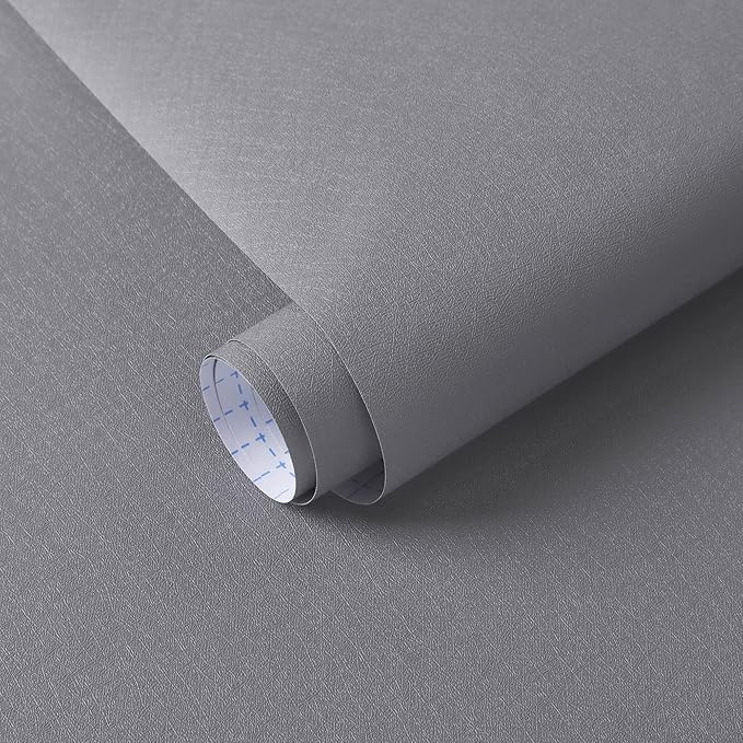 Dimoon 17.7''x393'' Peel and Stick Wallpaper Grey Contact Paper by DIYYOURMOON