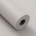 Haimin Fabric Wallpaper Textured Contact Paper Peel and Stick Faux Linen Wall by HaiminHomeDecorWallpaper