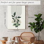 Induslyfe Large Framed Boho Canvas Wall Art Set of 3, Mid Century Modern room - Image 6