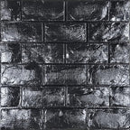 YU LI 3DH 3D Wall Panels Peel and Stick 11PCS Black Foam Brick Wallpaper by YULI3DH