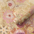Ismoon Vintage Floral Peel and Stick Wallpaper Deep Beige Pink Contact Paper by Ismoon