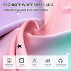 XiDi Curtains for Girls Bedroom Kids Room Unicorn Princess Theme Room Darkening - Image 7