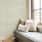 JiffDiff Grasscloth Wallpaper Peel and Stick Cream Grassweave Stick on - Image 4