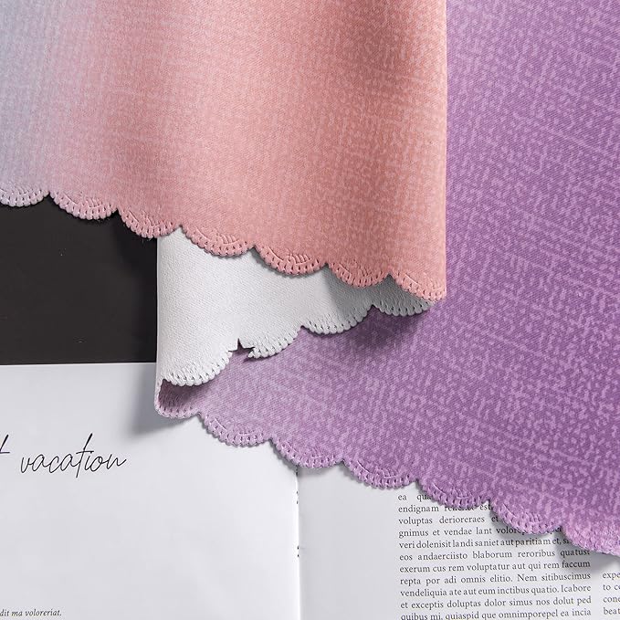 XiDi Curtains for Bedroom Decor, Rainbow GreyPinkPu-34-90 - Image 6