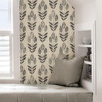 NuWallpaper Folk Tulip Peel and Stick Wallpaper, Textured Removable Wallpaper - Image 5
