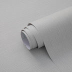 24"x393" Grey Grasscloth Peel and Stick Fabric Textured Contact Paper Removable - Image 8