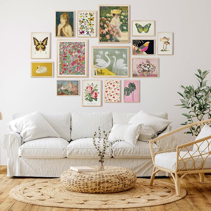 LANCHI95 15 Pcs Maximalist Gallery Wall, Colorful Eclectic Decor, Colorful Art - Image 5