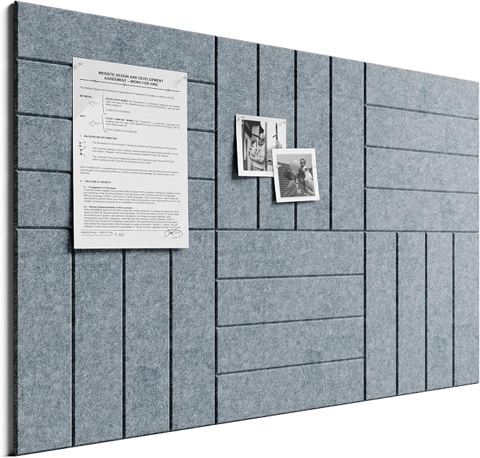 Bumusty Large Cork Board Alternative-36 x 24" Felt Bulletin Board Tiles by BUMUSTY