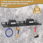 2 Pack Garage Wall Shelf, Garage Wall Mounted Shelving, Heavy Duty Floating - Image 6