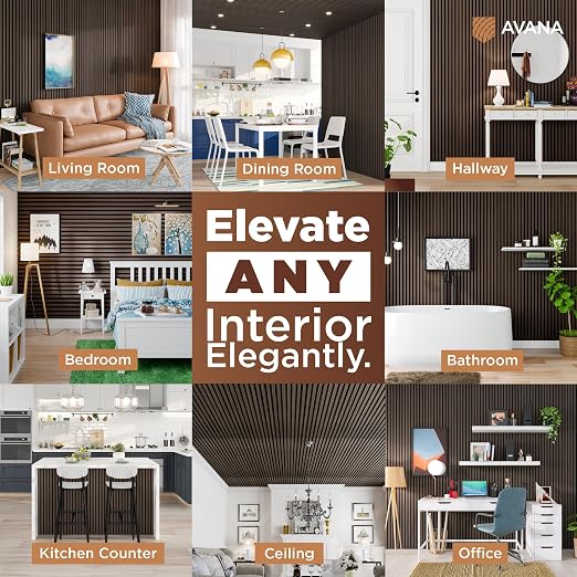 Avana Acoustic Wood Wall Panels –93.2x11.25 Inch Panels – Fits 94x12 Layout – - Image 3