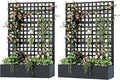 Metal Planter Box with Trellis, Planter Box Trellis with Privacy Screen and by UPHYB