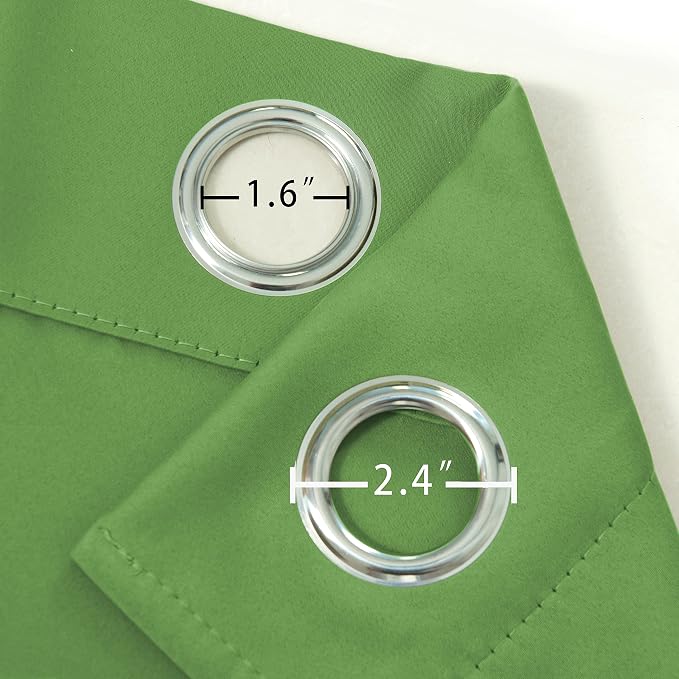LEMOMO Light Green Thermal Blackout Curtains/52 x 95 Inch/Set of 2 Panels Room - Image 6