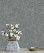 Yasinet Peel and Stick Wallpaper Removable Wallpaper Modern Grey-Green Embossed - Image 6