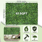 Artificial Green Boxwood Grass Wall Roll: 80"x120" UV Protected Ivy Privacy - Image 2