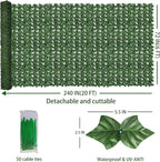 ODTORY Artificial Fence Privacy Screen: 6FT x 20FT UV-Anti Faux Greenery - Image 2