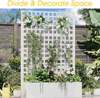 Metal Planter Box with Trellis, Planter Box Trellis with Privacy Screen and - Image 7