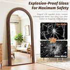 Antok Full Length Mirror 76"×41" Floor Mirror Standing Tall Mirror, Arched - Image 5
