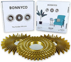 BONNYCO Gold Mirrors for Wall Pack of 3, Round Wall Mirrors Bedroom Room and - Image 2