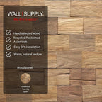 Wall!Supply 3D Wall Panels – Reclaimed Squared Asian Teak Wood – Home Decor - Image 4