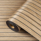 ReWallpaper 24in X 16.5ft Light Oak Wood Wall Panels Peel and Stick Slat Wall - Image 7