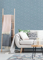 NuWallpaper NU2918 Navy Poplin Texture Peel & Stick Wallpaper - Image 4