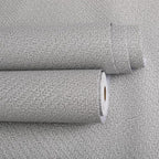 Haimin Fabric Wallpaper Textured Contact Paper Gray Grasscloth Wallpaper Peel - Image 8