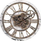 HOIBAI Wall Clock, 24 Inch Moving Gears Clock Large Wall Clock - Image 9