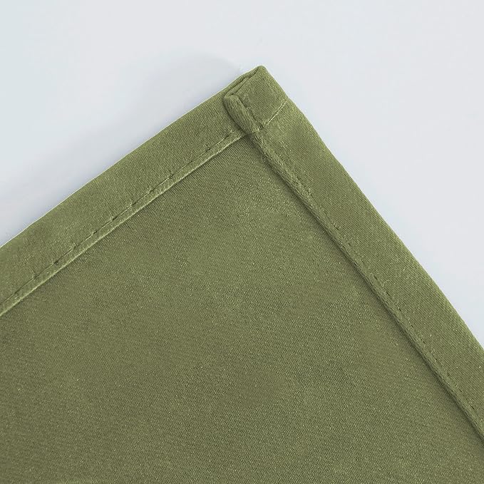 LEMOMO Olive Green Thermal Blackout Curtains/42 x 84 Inch/Set of 2 Panels Room - Image 8