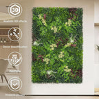 Artificial Ivy Boxwood Roll: 48"x120" UV Resistant Green Leaves Faux - Image 3