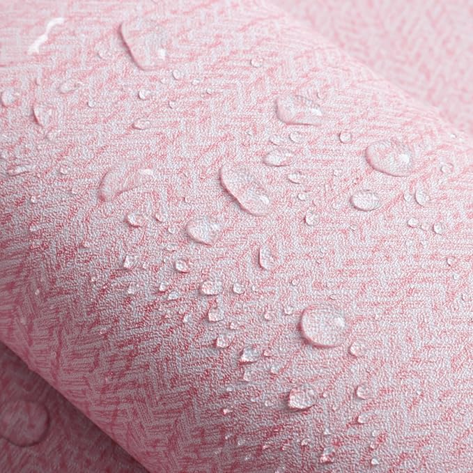 Pink Peel and Stick Wallpaper Fabric Contact Paper 15.7inchx 118.1inch Vintage - Image 5