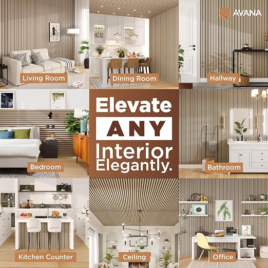 Avana Acoustic Wood Wall Panels – 93.2x11.25 Inch Panels – Fits 94x12 Layout – - Image 3