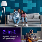 Acoustic Panels 12-Pack Soundproof Wall Panels 12"X12"X0.4" Sound Panels High - Image 2