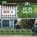Artificial Grass Wall Roll 40"x120", 3D Green Grass Wall - Image 8